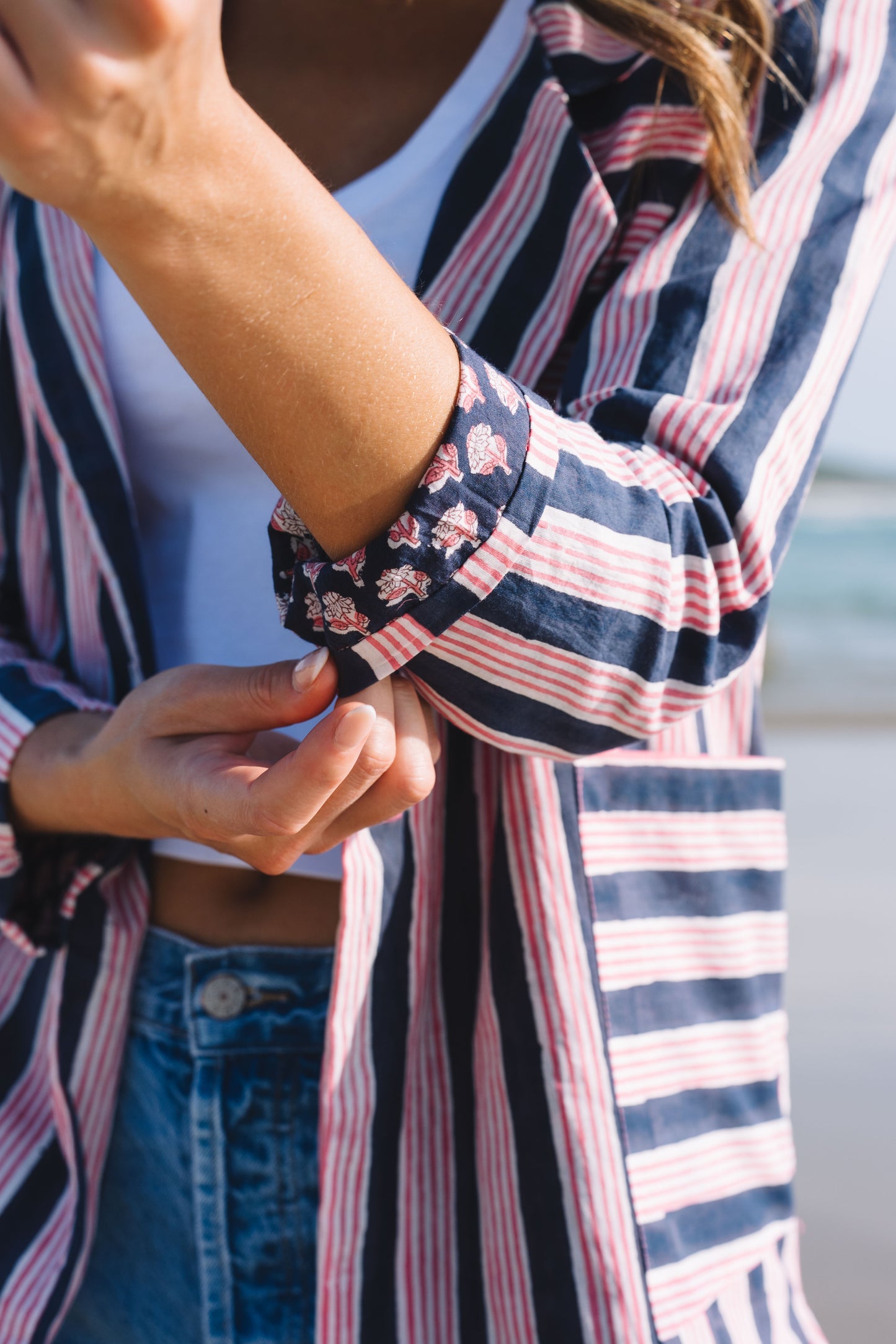 Jacket - Reversible Hand Block Jacket - Indigo