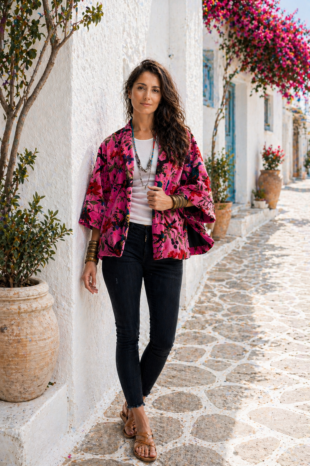 The Velvet Statement Jacket - Bird of Paradise Pink