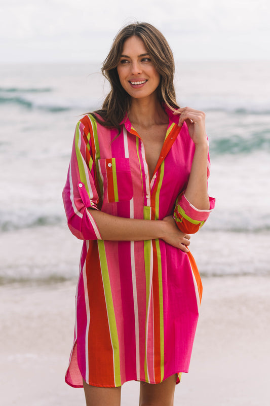 Dress Solei - Drift Stripe Cotton