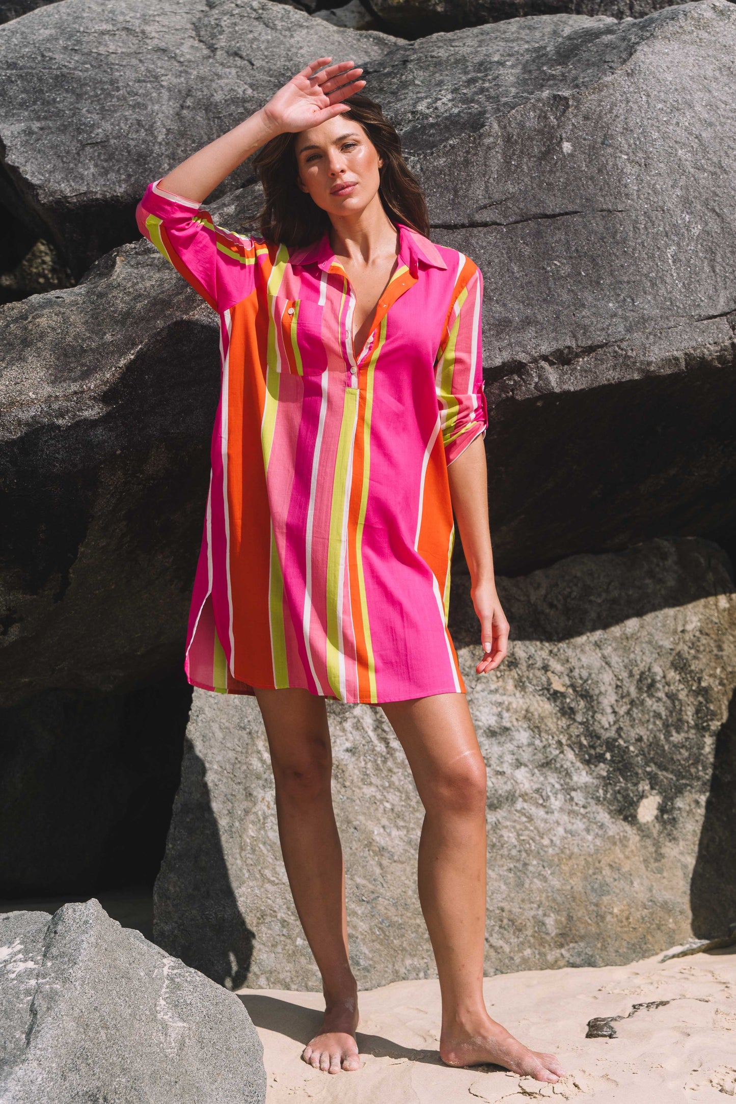 Dress Solei - Drift Stripe Cotton
