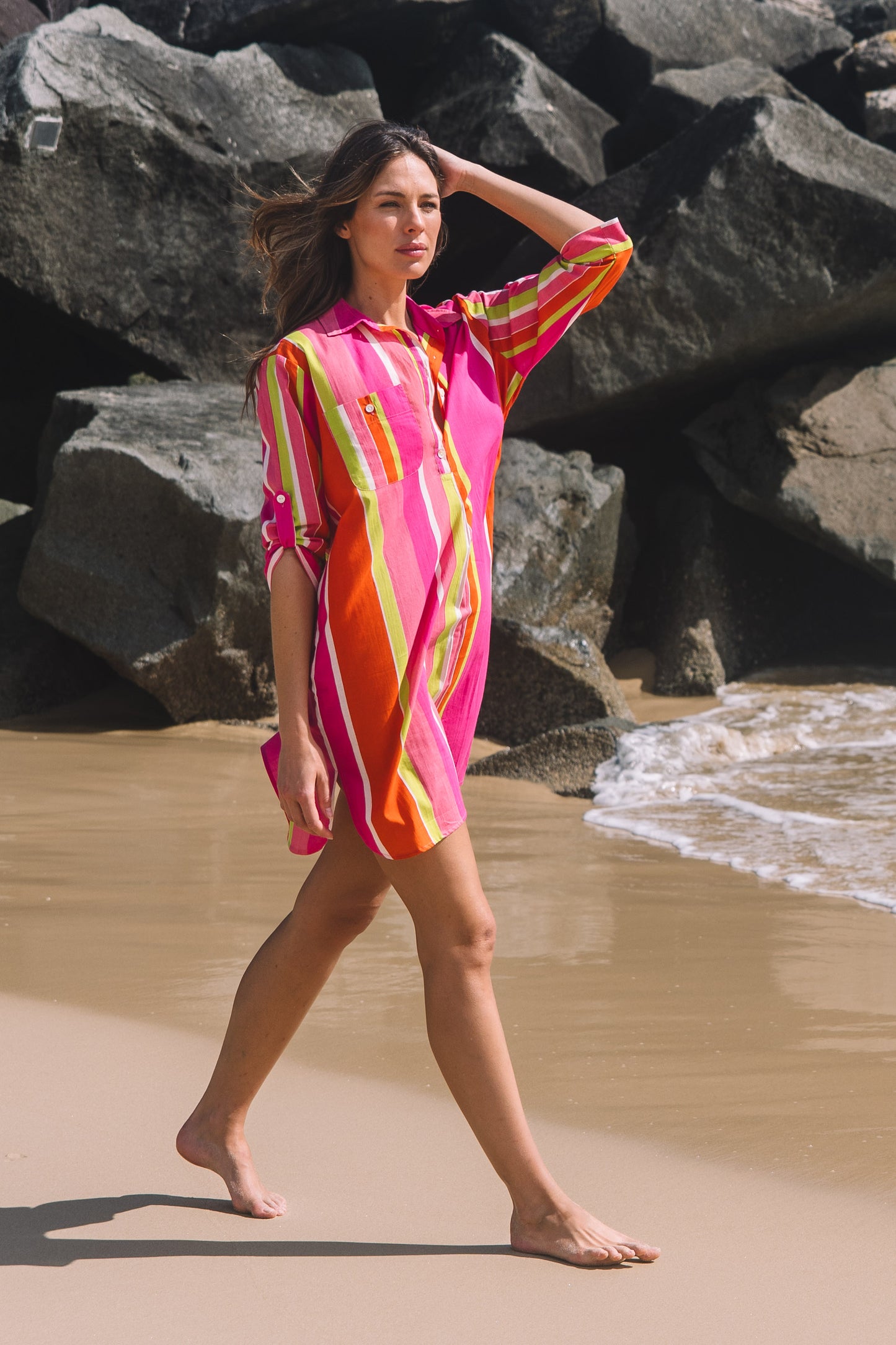 Dress Solei - Drift Stripe Cotton