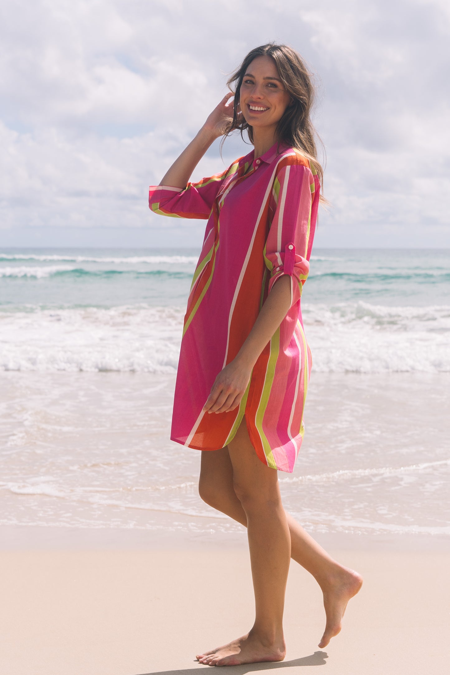 Dress Solei - Drift Stripe Cotton