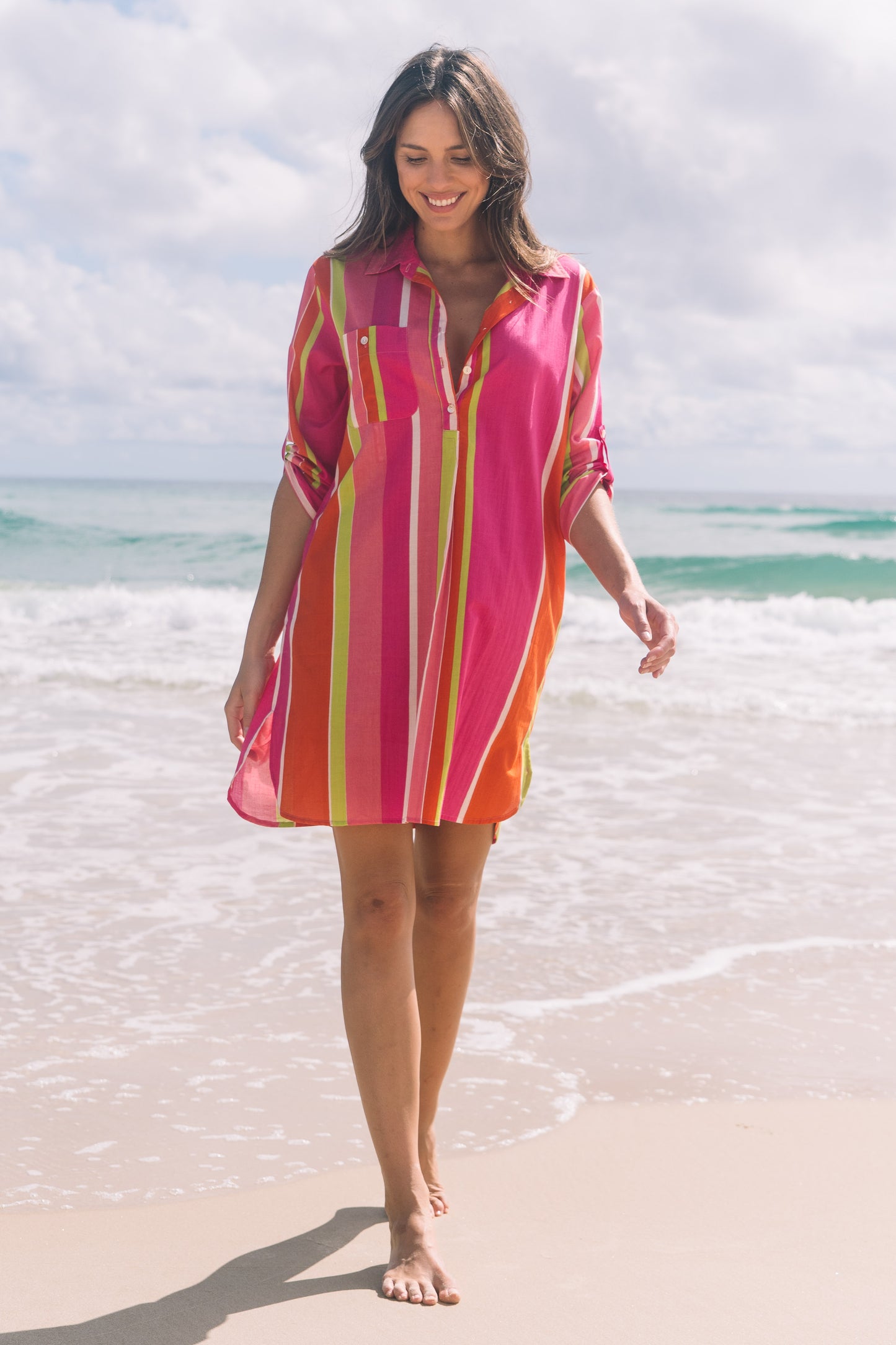 Dress Solei - Drift Stripe Cotton