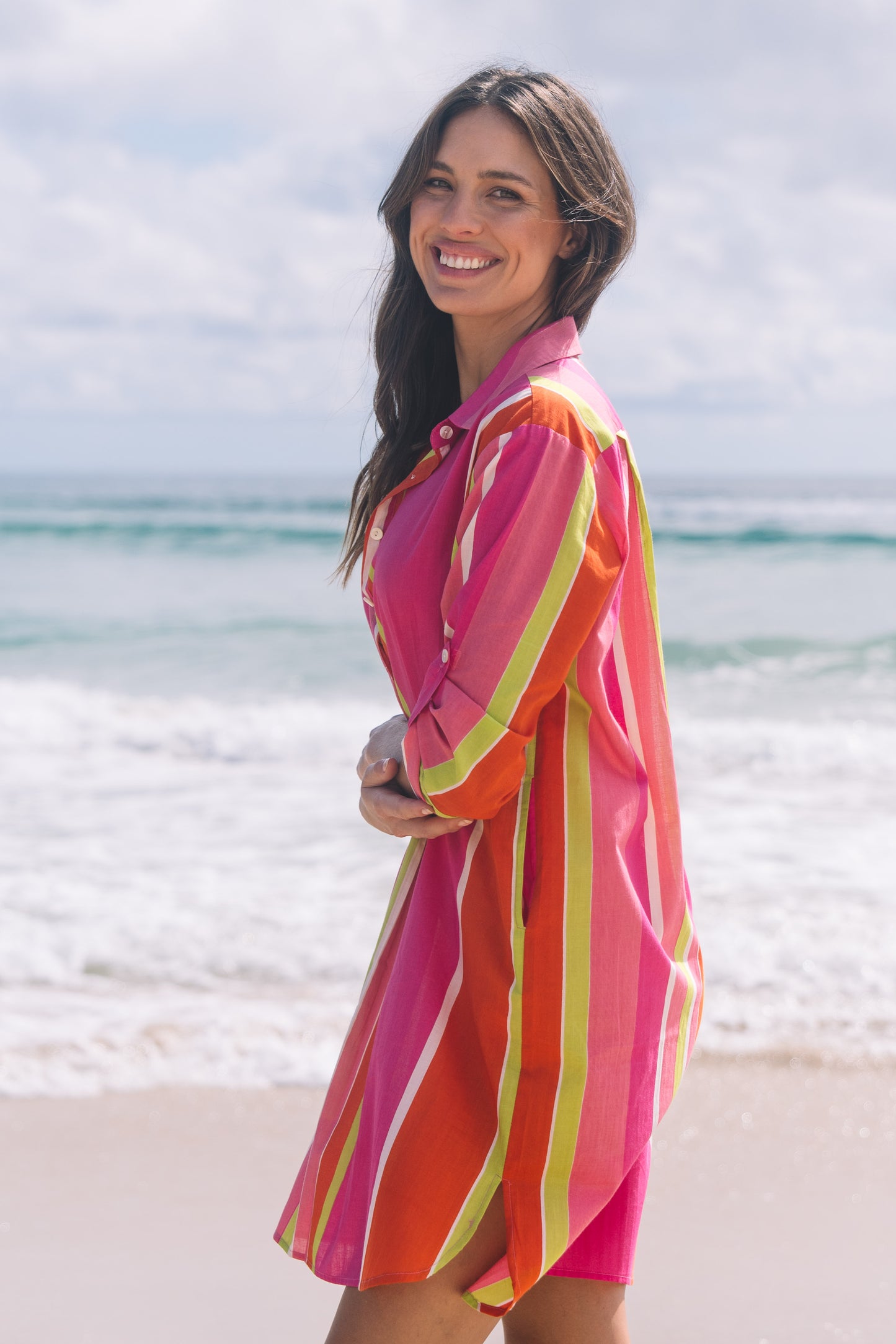 Dress Solei - Drift Stripe Cotton