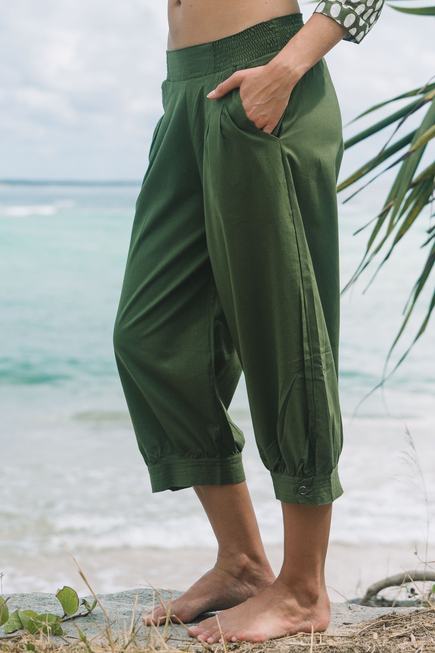 Pant Taj Verdant Green Cotton