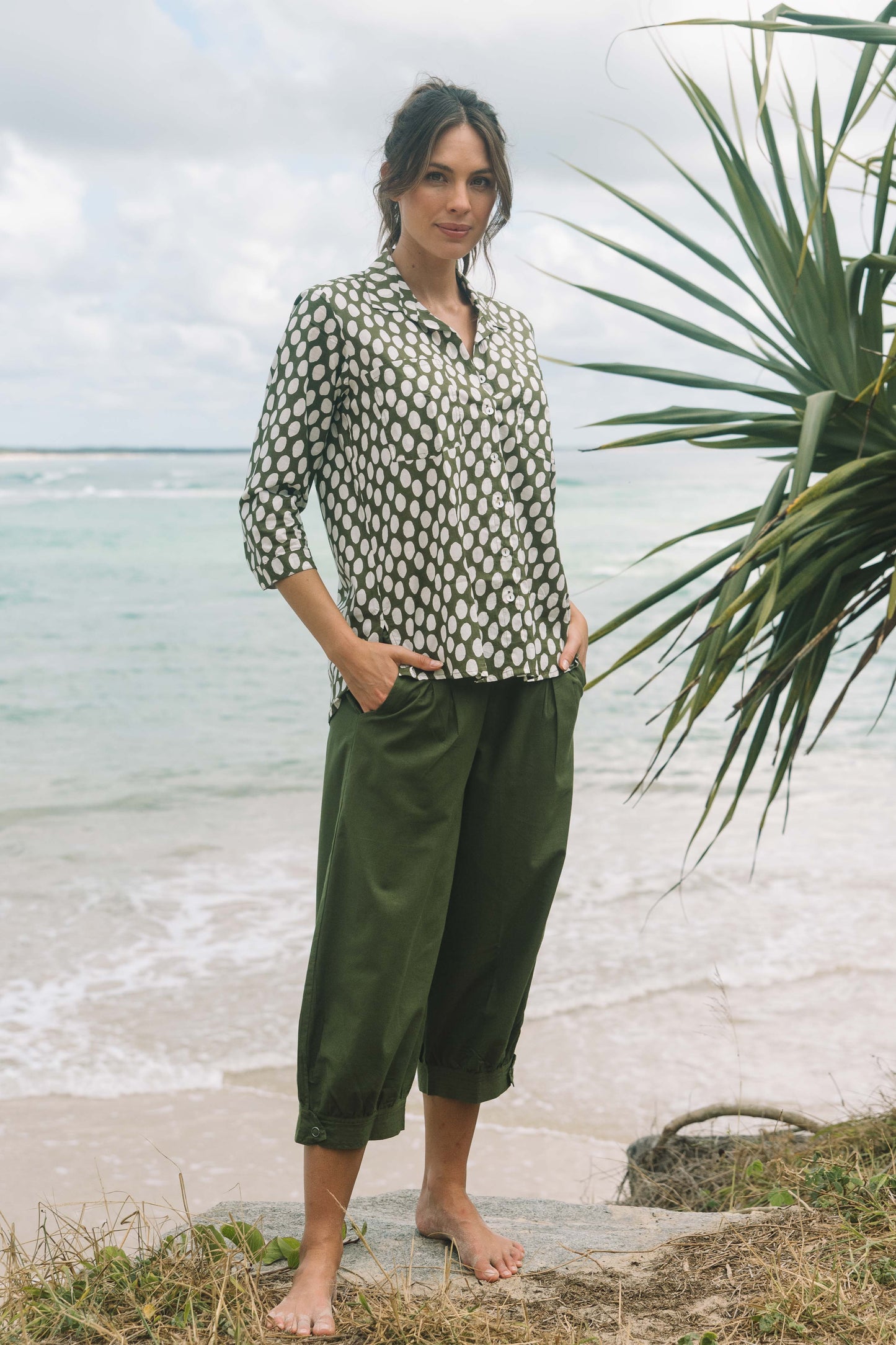 Pant Taj Verdant Green Cotton