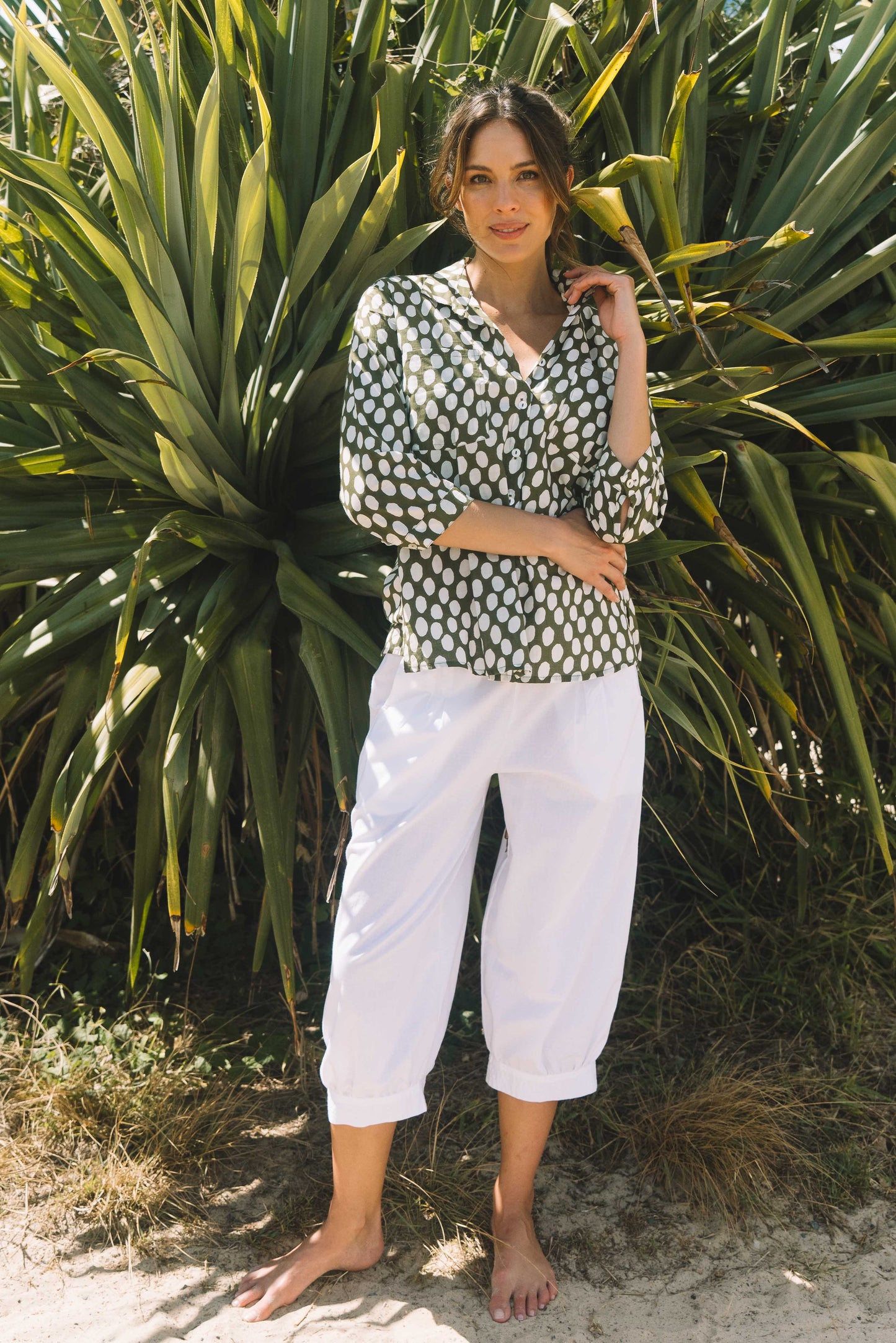 Pant Taj White Cotton
