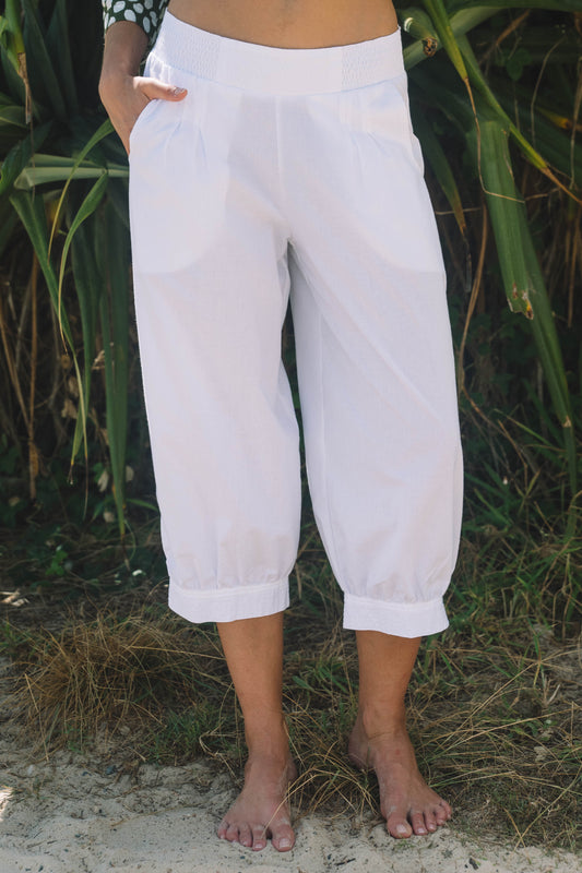 Pant Taj White Cotton