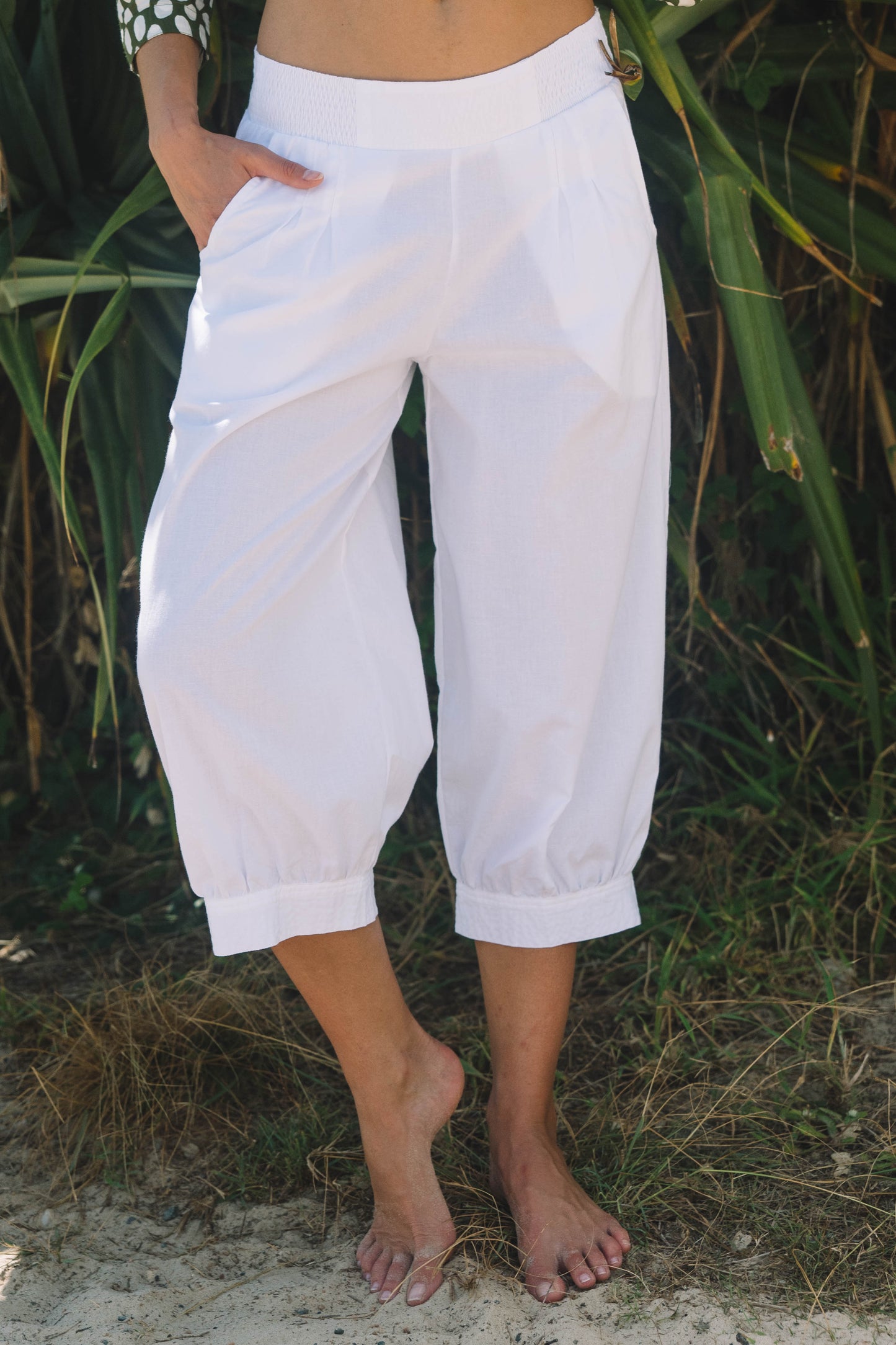 Pant Taj White Cotton