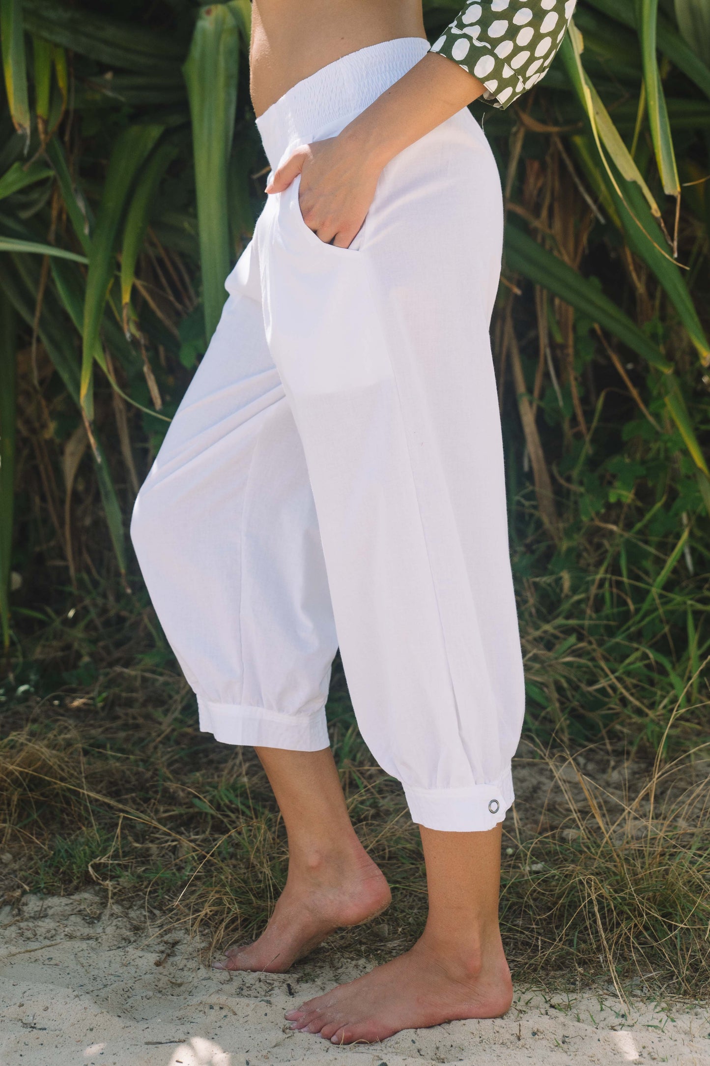 Pant Taj White Cotton