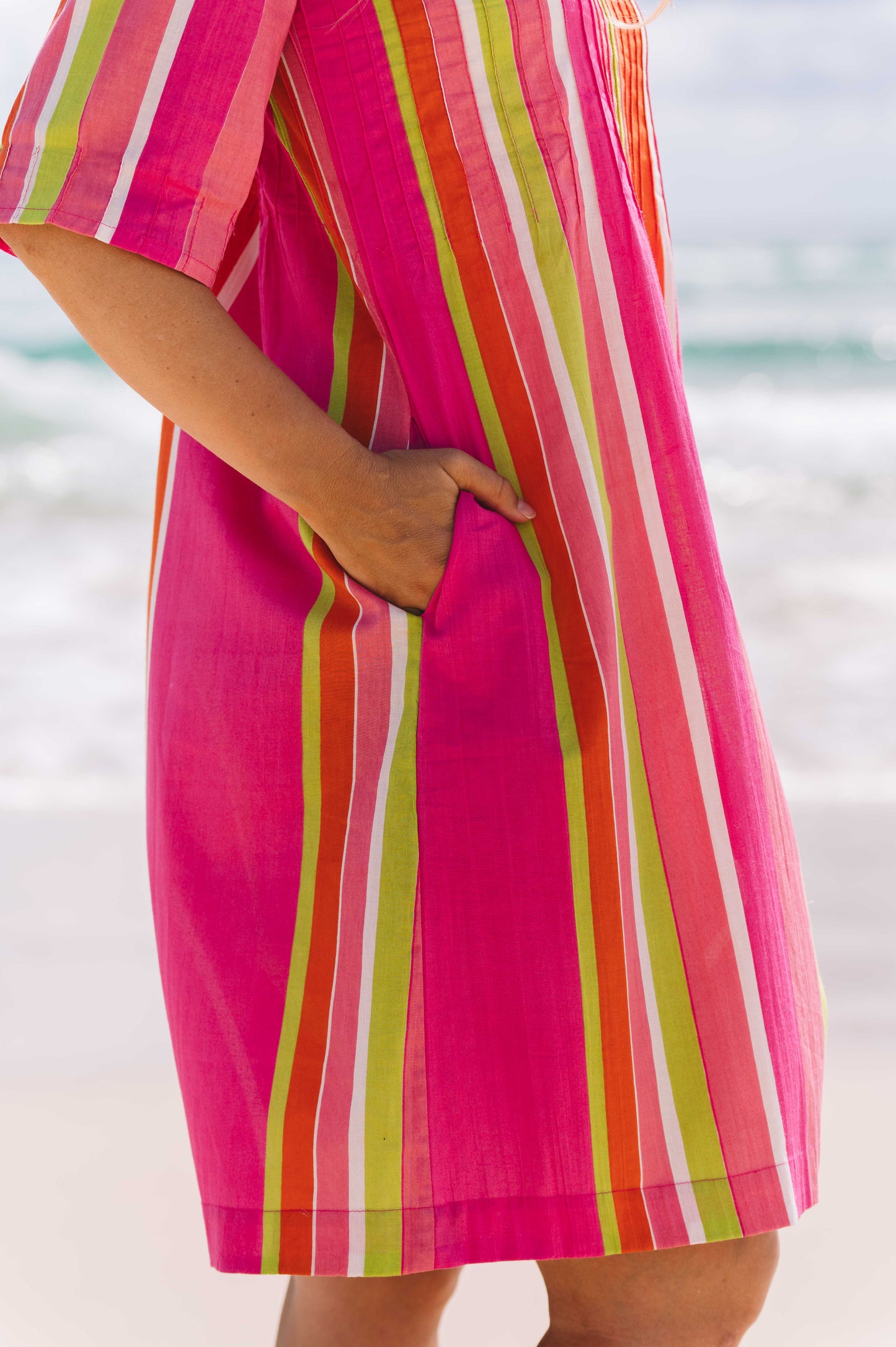 Dress Fleur - Drift Stripe Cotton