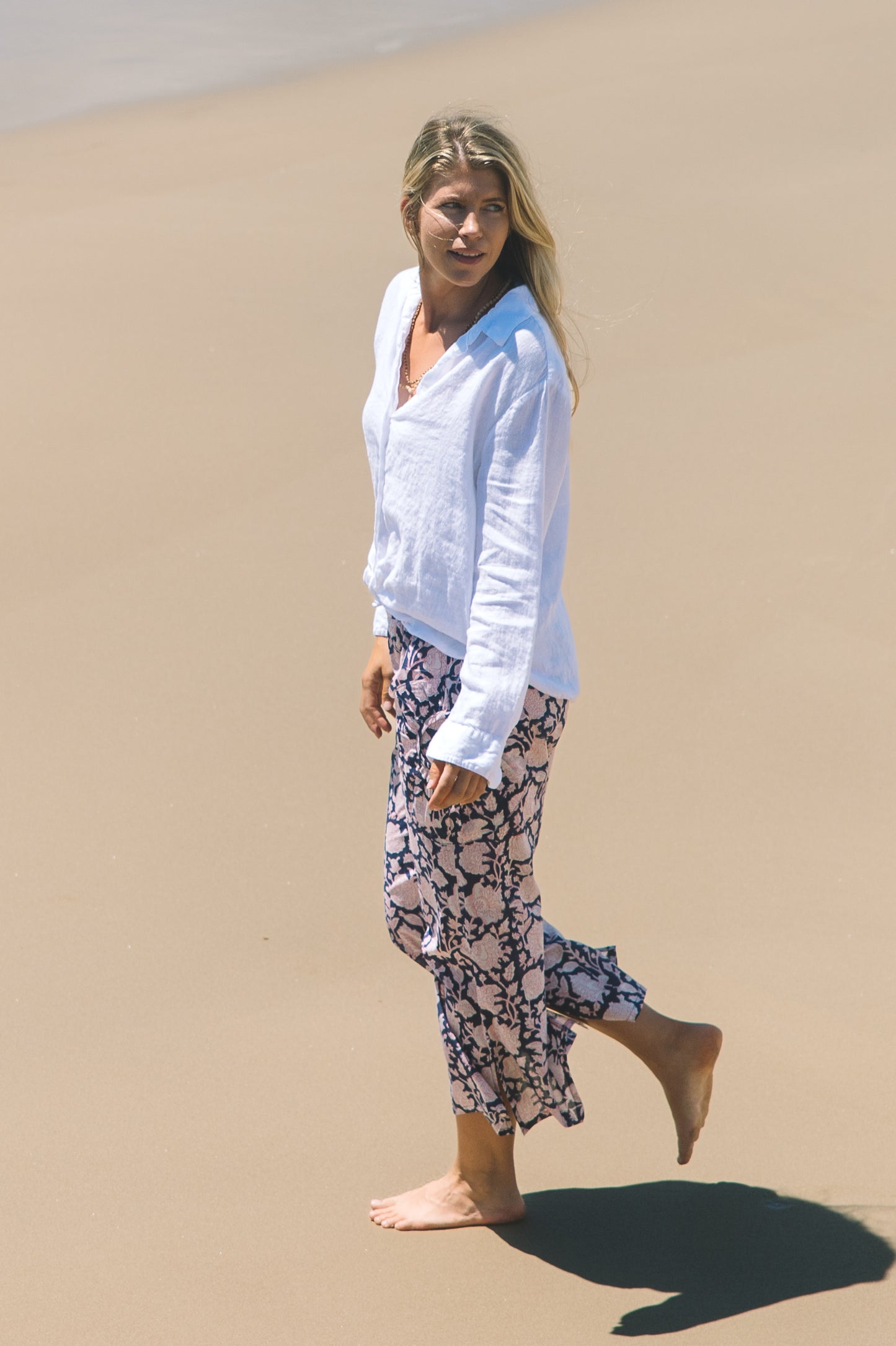 Pant Jaya - Indigo Harmony Handblock Cotton