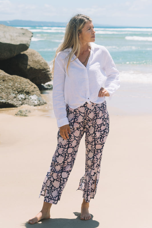 Pant Jaya - Indigo Harmony Handblock Cotton