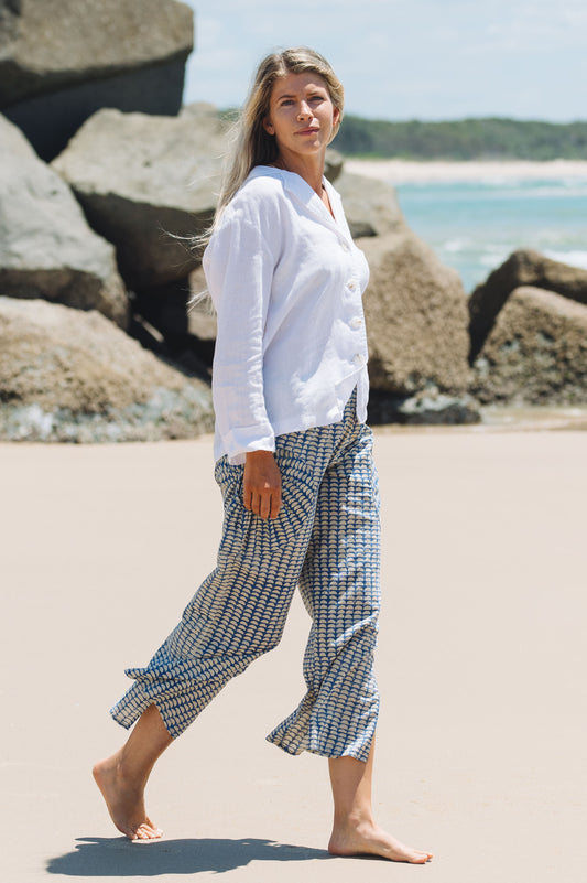 Pant Jaya - Half Moon Aged Indigo Cotton