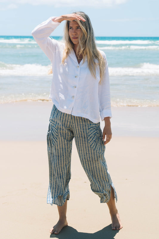 Pant Jaya - Half Moon Aged Indigo Cotton