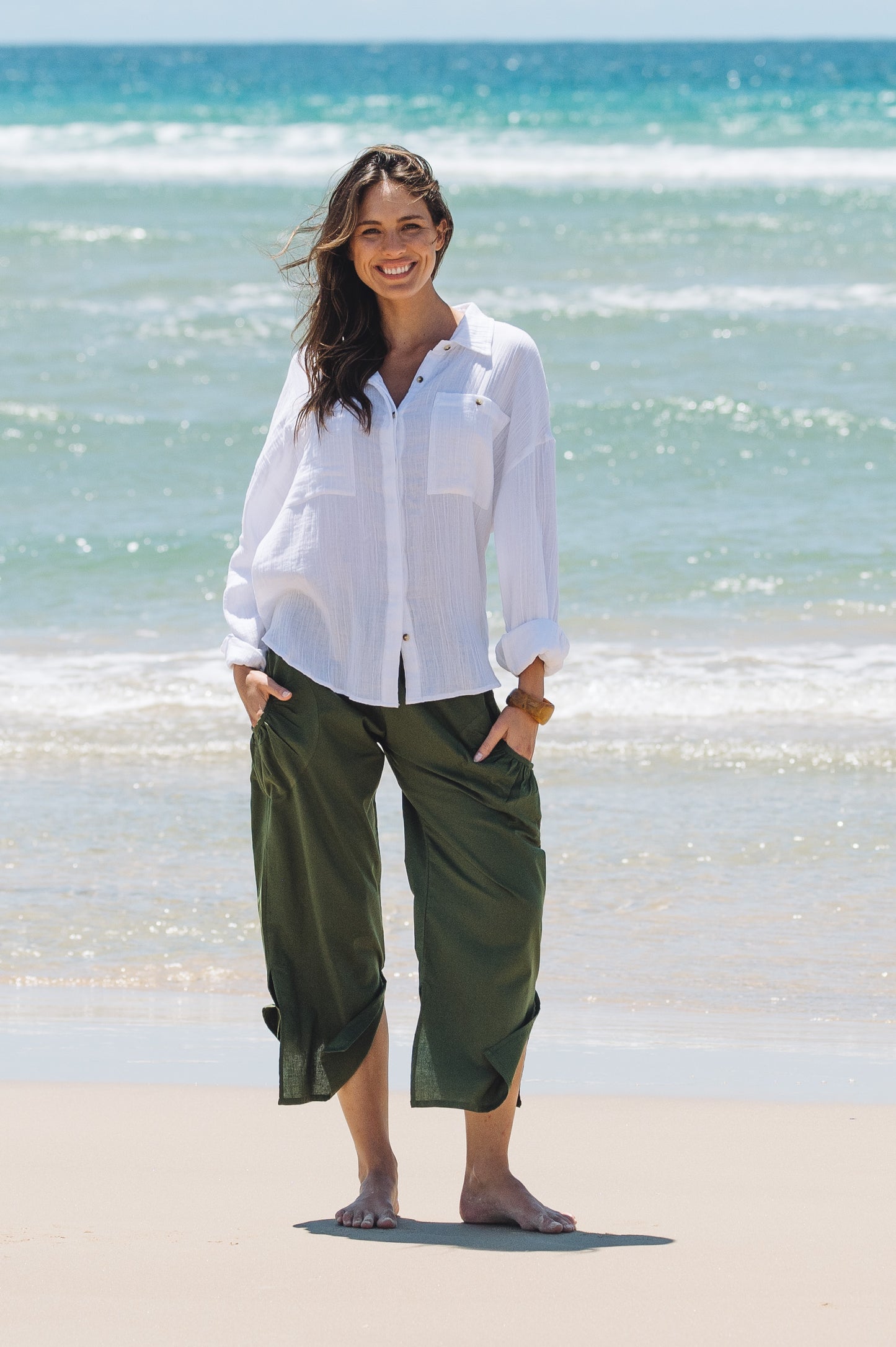 Pant Jaya - Verdant Green Cotton