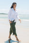 Top Cove Shirt - White Gauze Textured Cotton