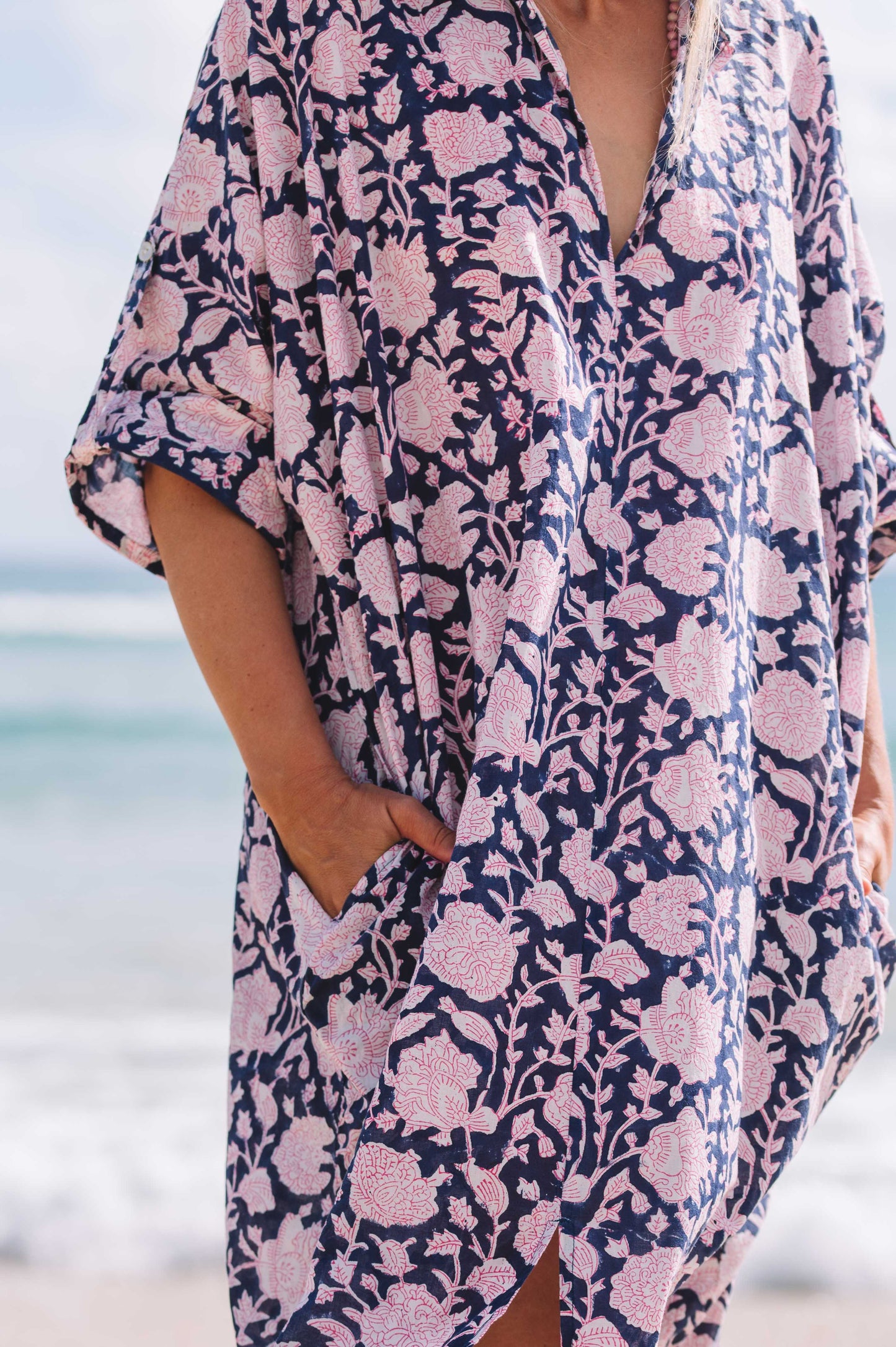 Dress Rumi Kaftan - Harmony Indigo Cotton