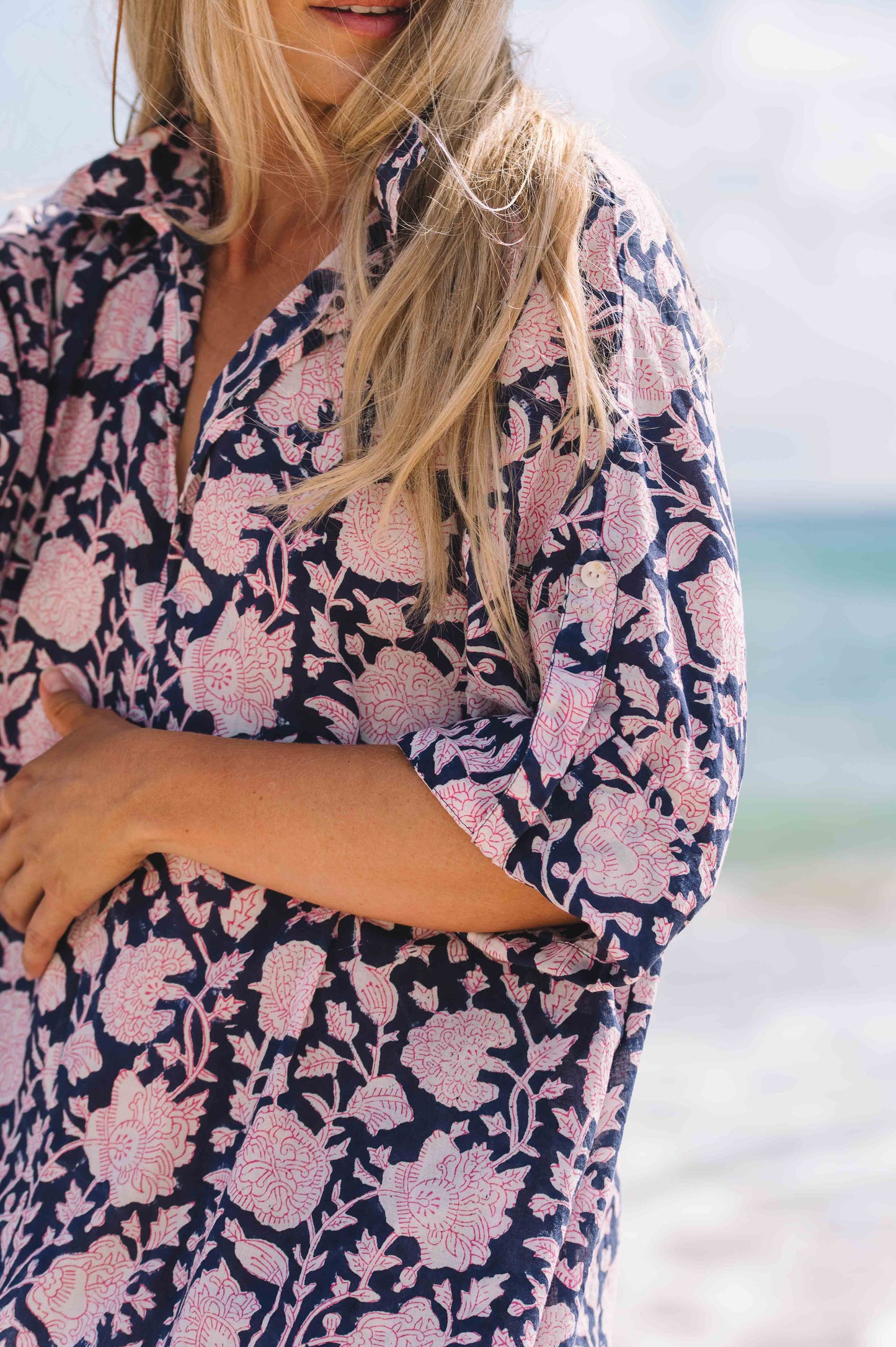 Dress Rumi Kaftan - Harmony Indigo Cotton