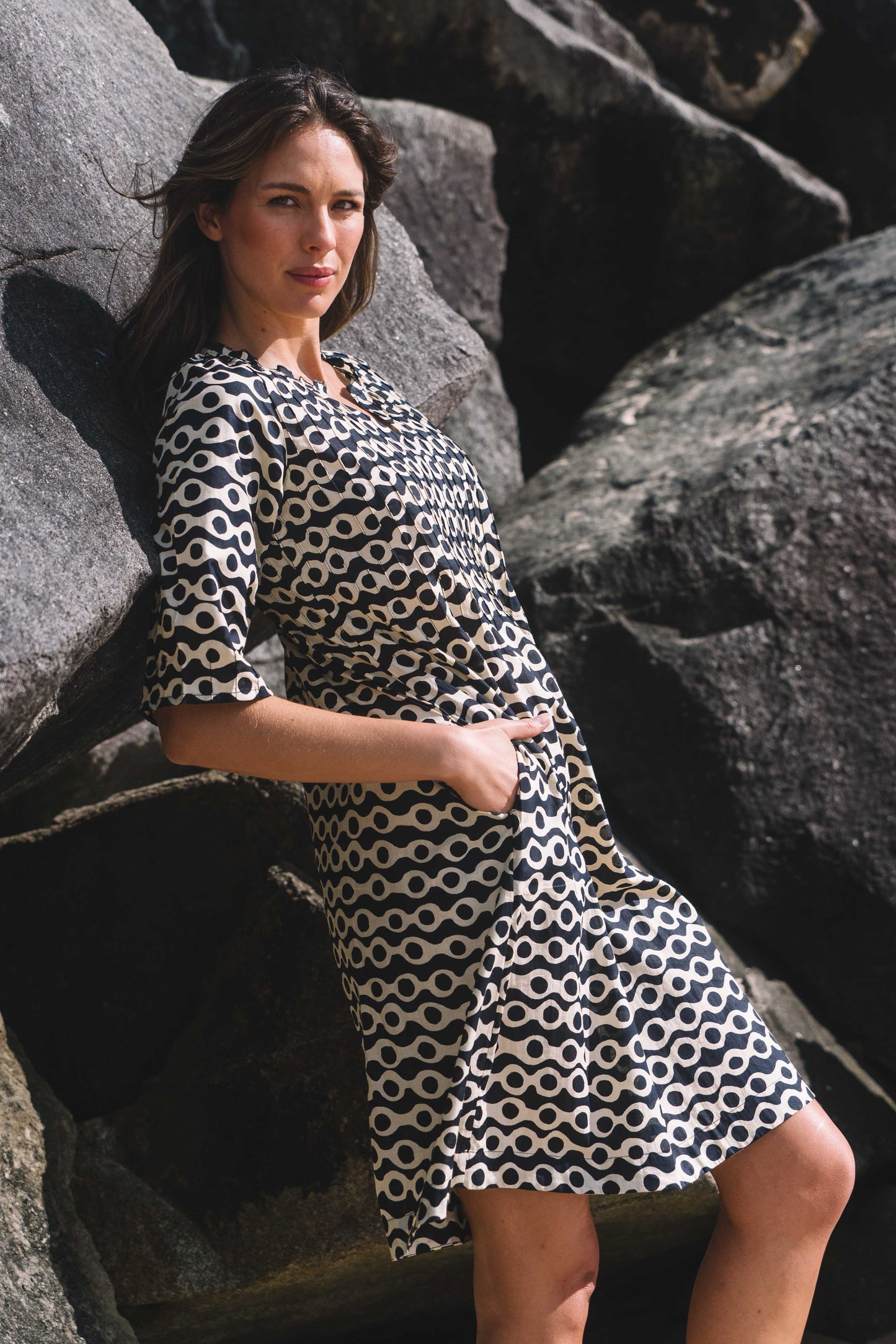 Dress Fleur - Anouk Midnight Ecru