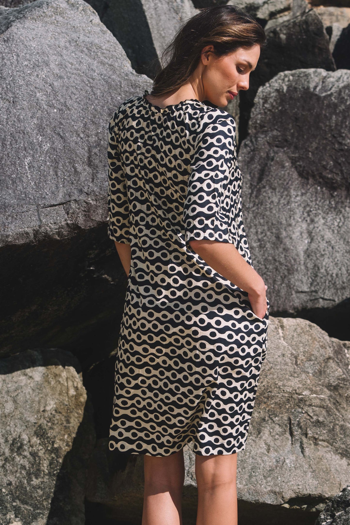 Dress Fleur - Anouk Midnight Ecru