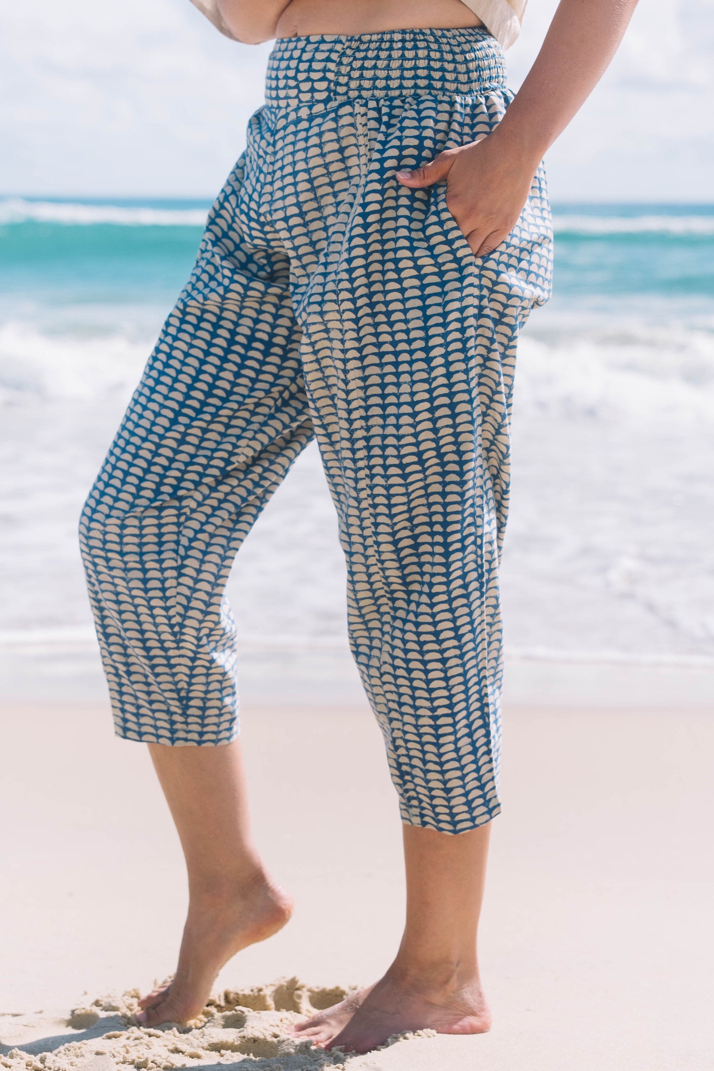 Pant Yoga - Half Moon Aged Indigo Cotton
