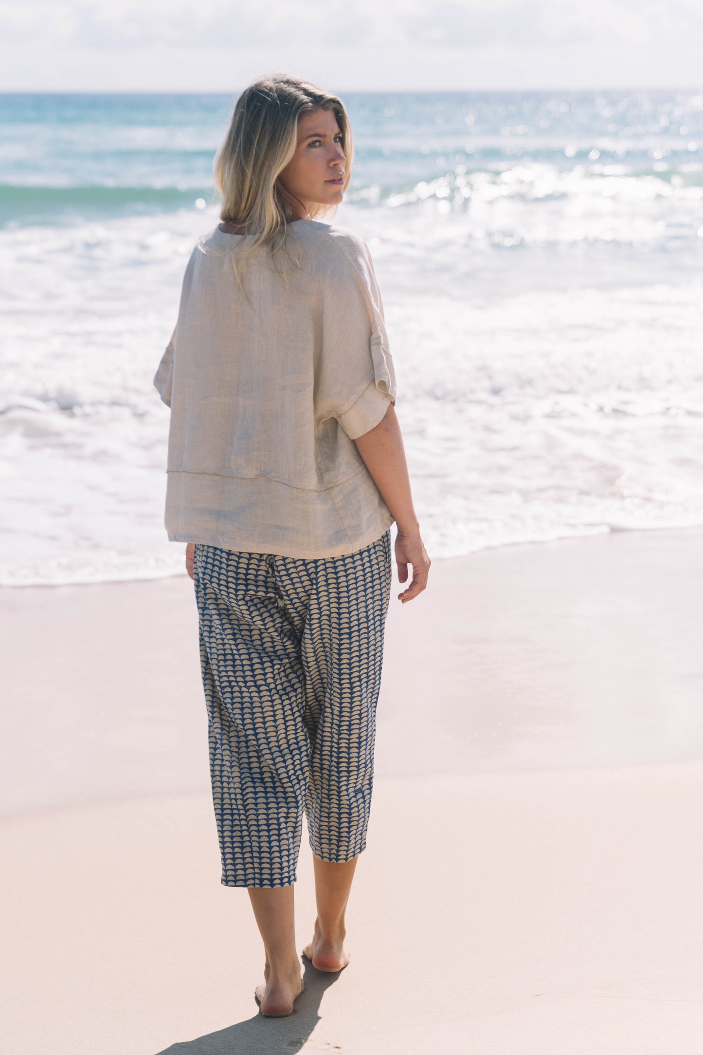Pant Yoga - Half Moon Aged Indigo Cotton