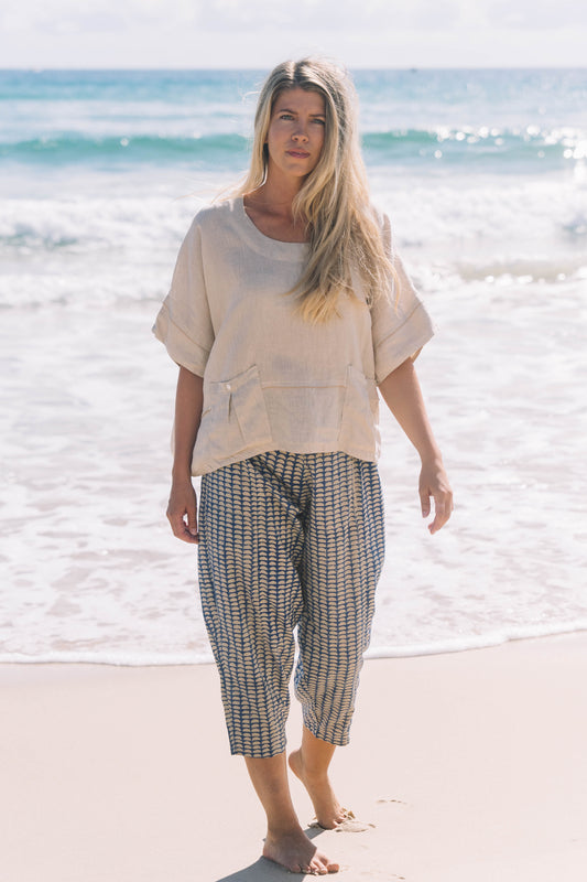 Pant Yoga - Half Moon Aged Indigo Cotton
