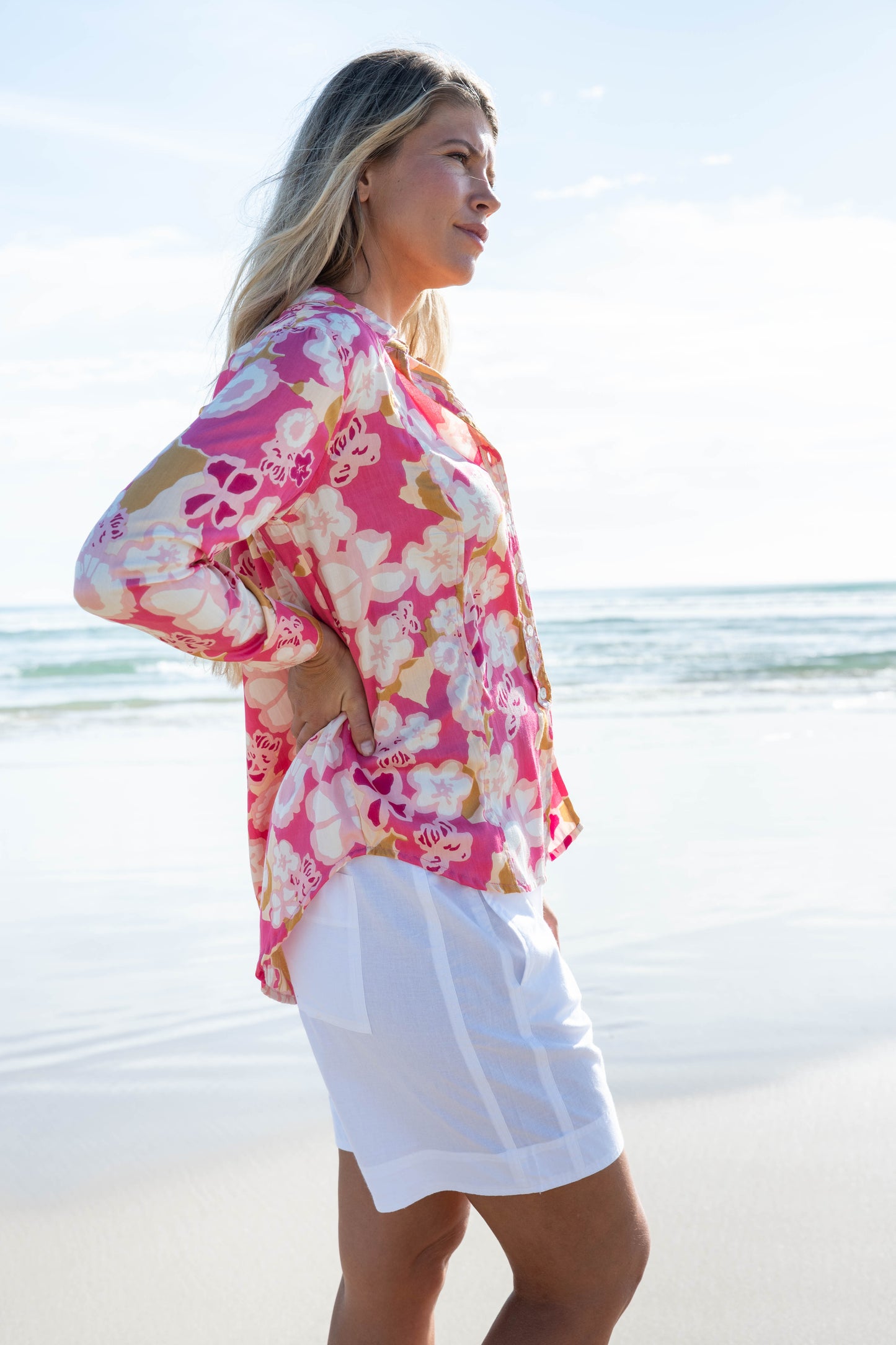 Top Clio Shirt - Provence Rosa FeatherTouch Viscose