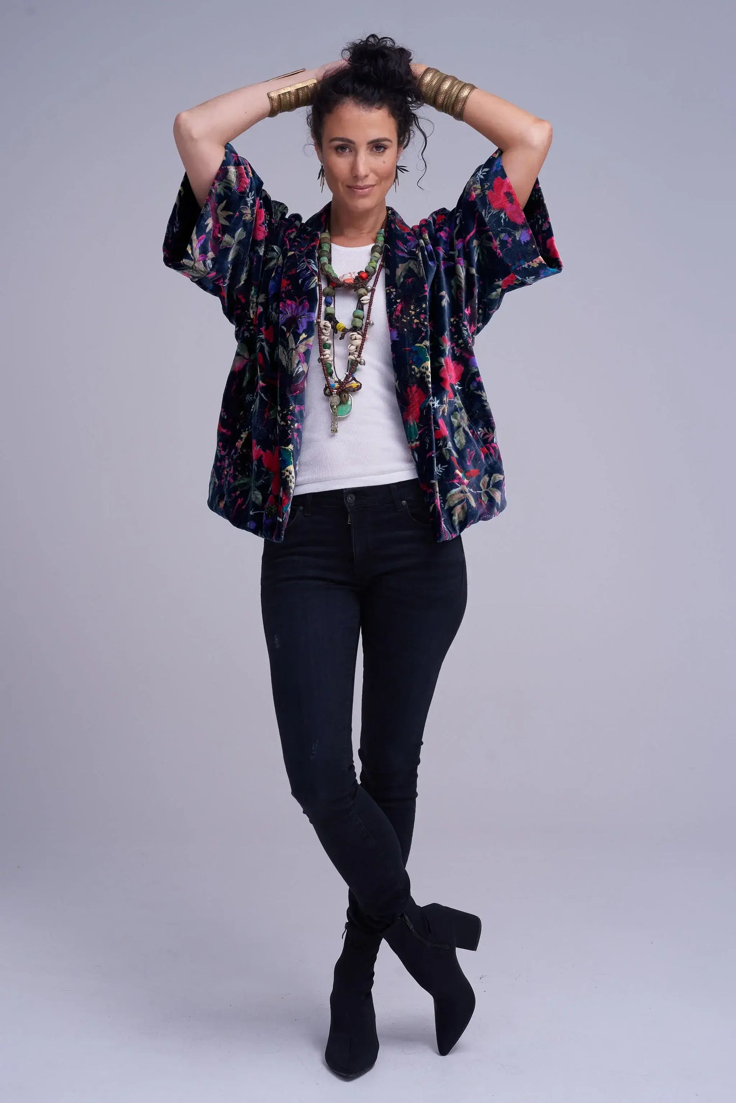 The Velvet Statement Jacket - Bird Of Paradise Midnight Blue