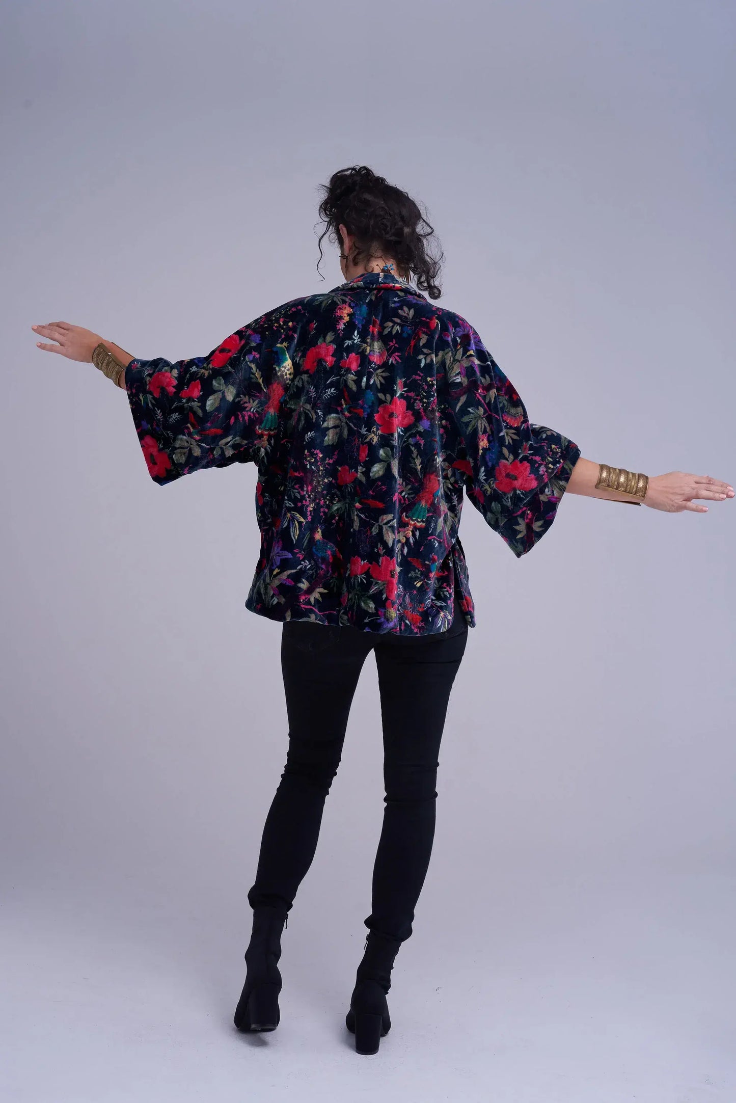 The Velvet Statement Jacket - Bird Of Paradise Midnight Blue
