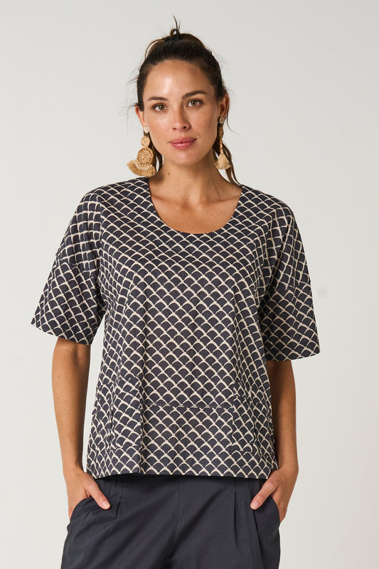 Top Chinta - Indigo Shell Cotton