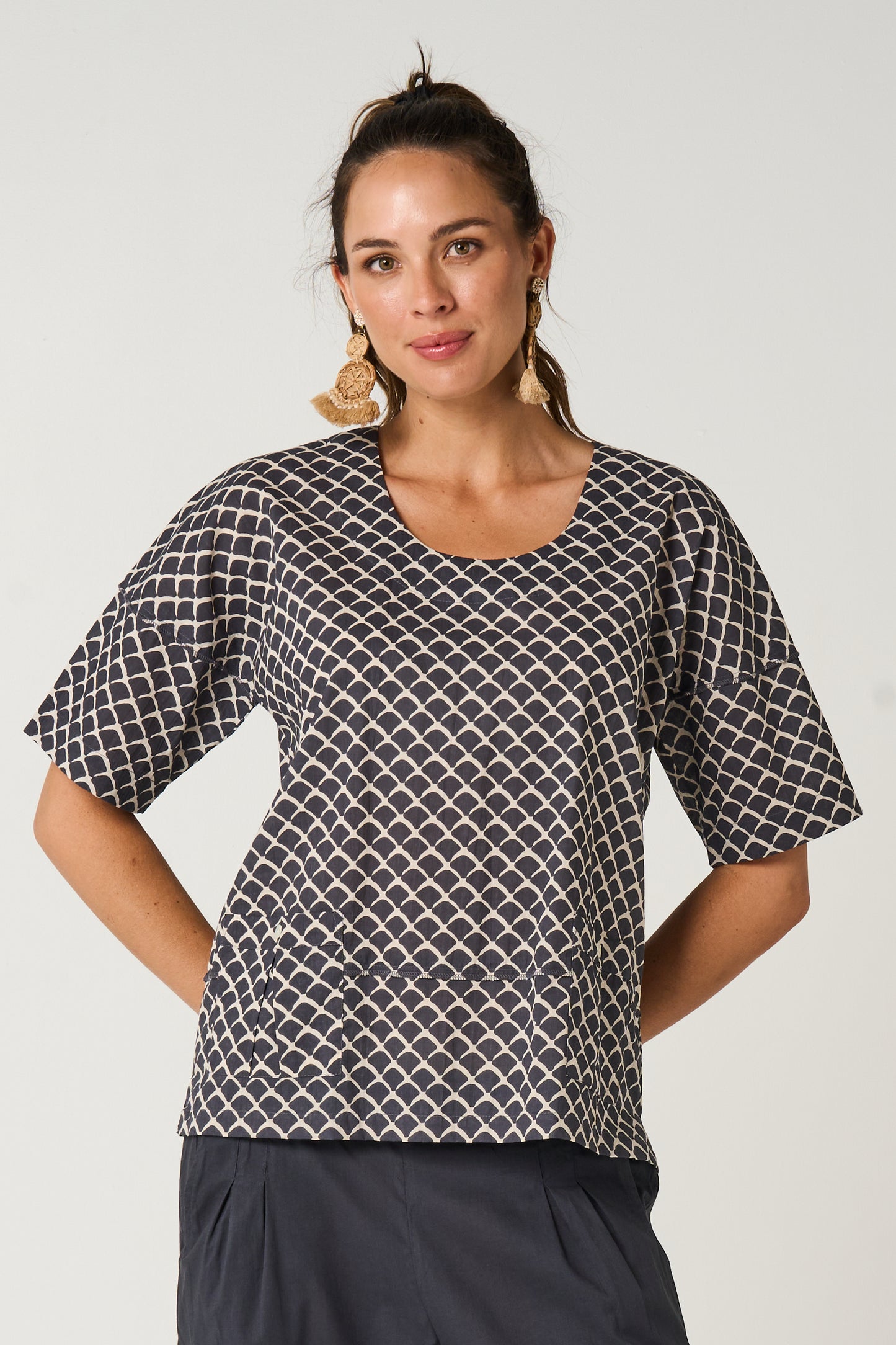 Top Chinta - Indigo Shell Cotton