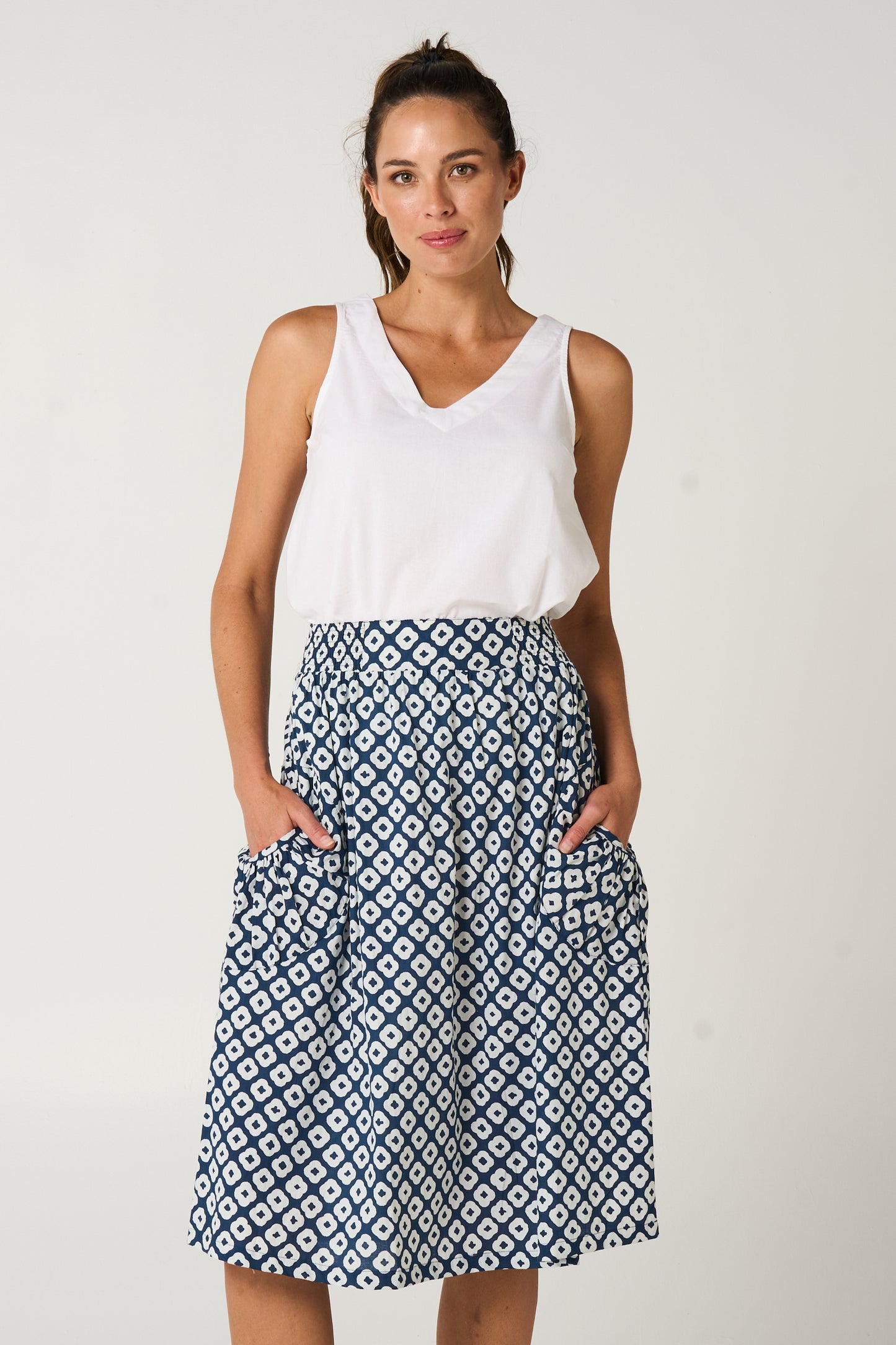 Skirt Jaya - Palladio Blue Cotton