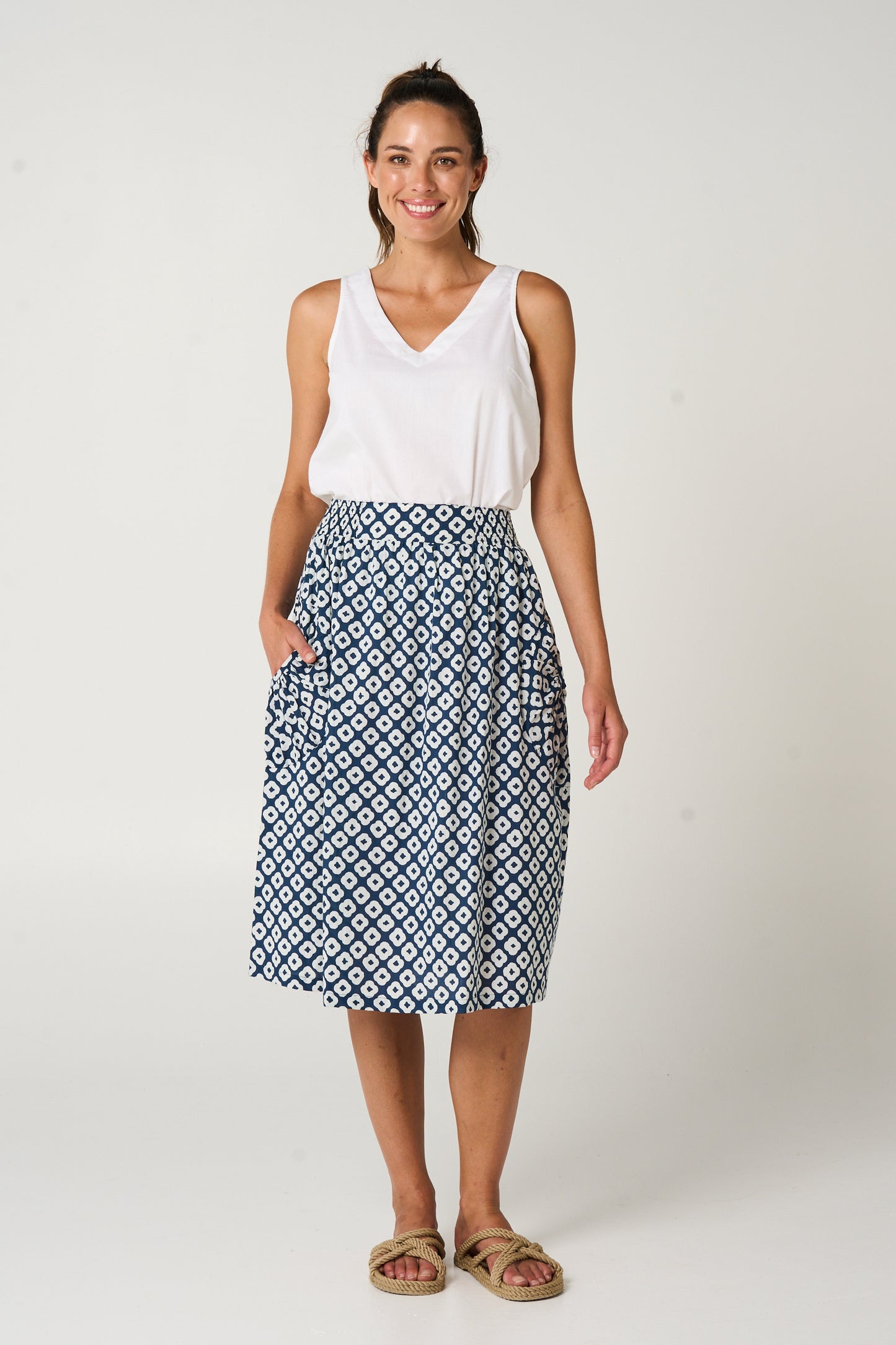 Skirt Jaya - Palladio Blue Cotton